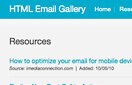 HTML email design gallery